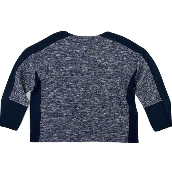 J. Crew Jasper Color Block Blue Wool Blend Oversize Top Womens Size Medium - Picture 3 of 6